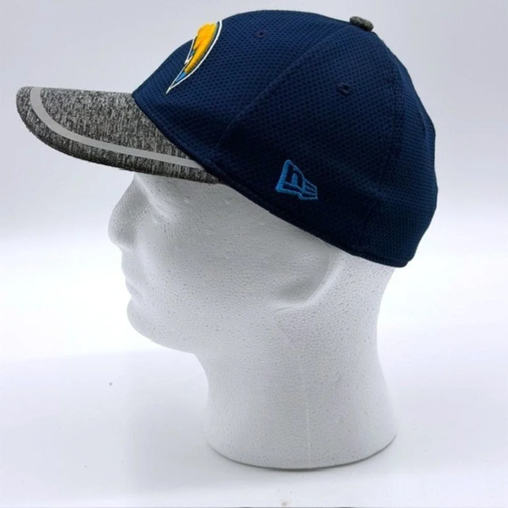 New Era Los Angeles Chargers NFL 39THIRTY Stretch Fit Hat Child Youth Navy Grey